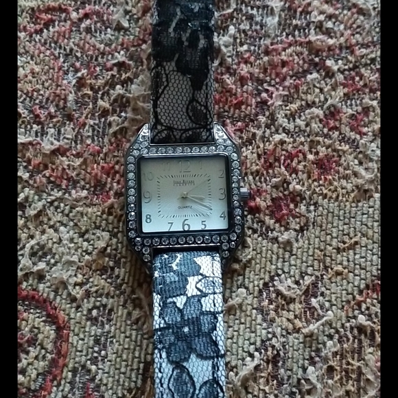 JOAN RIVERS Rhinestone Leather Watch main image 11